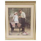 Framed Art Print " THE THORN" Little Girl  24x28"