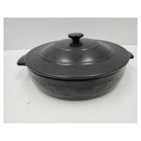 Longaberger Pottery Dish w Lid 10"W