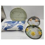 Cheesebox, 2 Picnic Covers, & Bird Pillow