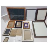 Lot Picture Frames-Wood, Metal, Plastic, See Sizes