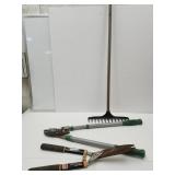 Garden Tools-Rake, Fiskars Hedge Trimmers, Pruners
