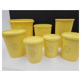 7 VTG Tupperware Canisters, 2 Missing Lids