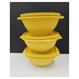 3 Vintage Tupperware Bowls8.5" wide
