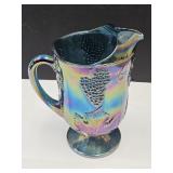 Indiana Carnival Glass Pitcher  10" h