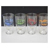 VTG Hazel Atlas Highball Glasses w Antique Cars
