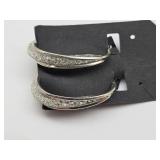 Silvertone Hoop Earrings