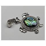 Abalone Turtle Pendant