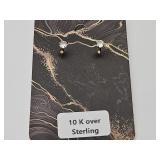 10KG Over Silver Austrian Crystal Earrings