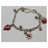Silver Tone Charm Bracelet