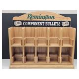 Remington Oak Wood Bullet Display 19" x 17" T