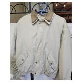 London Fog Leather Collan Beige Cotton Jacket Med