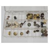Cival War Era Buttons, Bullets & Case +