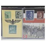 German WWII Stamps & Bronze Coins Set