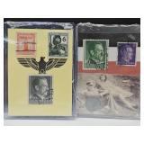 German WWII Stamps & Bronze Coins Set