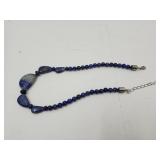925 Silver & Blue Stone Necklace,