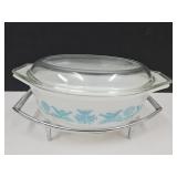 Vintage Pyrex Glass Dish nic on Lid  #043 W Holder