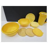 Lot of Vintage Yellow Tupperware