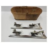 Primitive Ice Skates & Basket