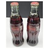 2  Full Cincinatti REDS Coca Cola Bottles