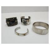 Costume Bracelet Lot - Cuff Bracelets&Abalone?