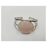 925 Sterling Silver Bracelet w Pink Center