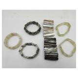 Beautiful Lot Costume Jewelry-Abalone,+