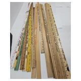 Large Lot Of Advertising Yard Sticks