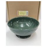 NIB Longaberger Pottery Footed Bowl 10 1/4" W