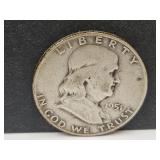 1951 D Silver Franklin Half Dollar Coin