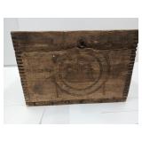 Primitive Monarch Advertising Wood Crate 18 x 12"H