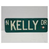 2 Sided N Kelly Dr Sign 18 x 6"