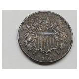 1866 Two Cent Coin