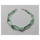 Green Glass Bead Bracelet