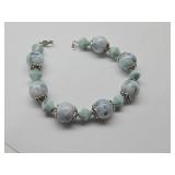 Spun Glass & Ceramic Bead Bracelet