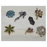 Beautiful Costume Brooches: Flowers