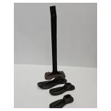 Cast Iron Shoe Cobbler Stand W Shoes