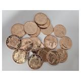 Twenty 1 Oz Premium Copper Rounds 2 Designs