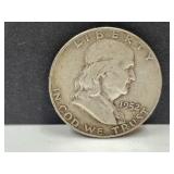 1952 D Silver Franklin Half Dollar Coin