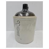 Antique 3 G Blue Ribbon Whiskey Crock / Jug