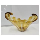 Murano Art Glass Centerpiece Bowl 13"Lx 8"H