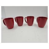 4 Red Corning Cups