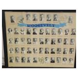 1955 ROOSEVELT Framed  School Picture 34" wide