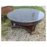 Marble Top Coffee Table 40.5" w x 16.5" high