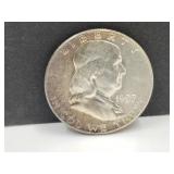 1957 Silver Franklin Half Dollar Coin