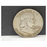 1957 D Silver Franklin Half Dollar Coin