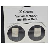 Two 1 Gram Valcambi Silver Bars