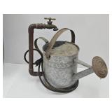 Galvanized Water Can Graden Pump Decor