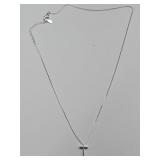 New 925 Silver 18" Cross Necklace