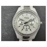 White Fossil Watch