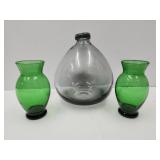 Lot of 3 Art Glass Vases up to 10"H